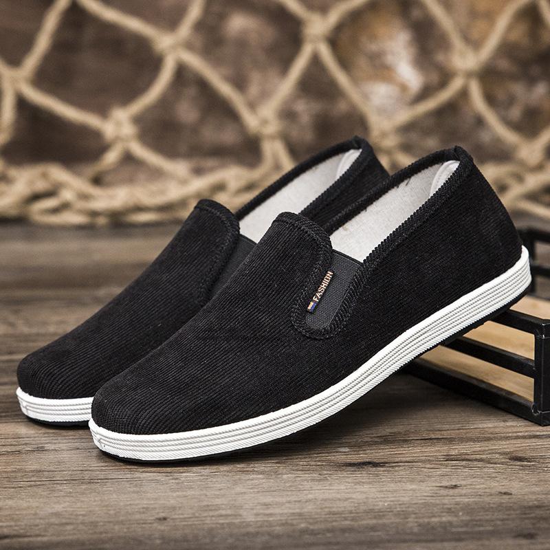 Cloth shoes men's spring and autumn breathable men's casual shoes lasagna cloth shoes medium and old outdoor shoes