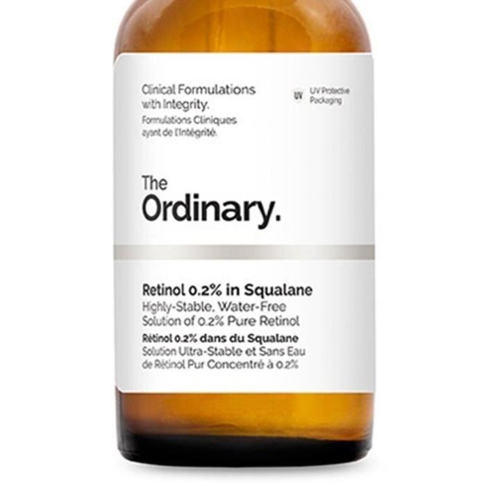 For The Ordinary Retinol 0,2% Dans Squalane 30 Ml Soin Exfoliant Anti-Âge, Brun, 30 Ml