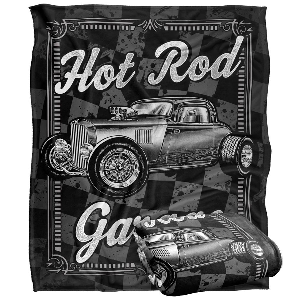 JQ Licensing James Piazza Garage Silky Hot Rod Supersoft Blanket