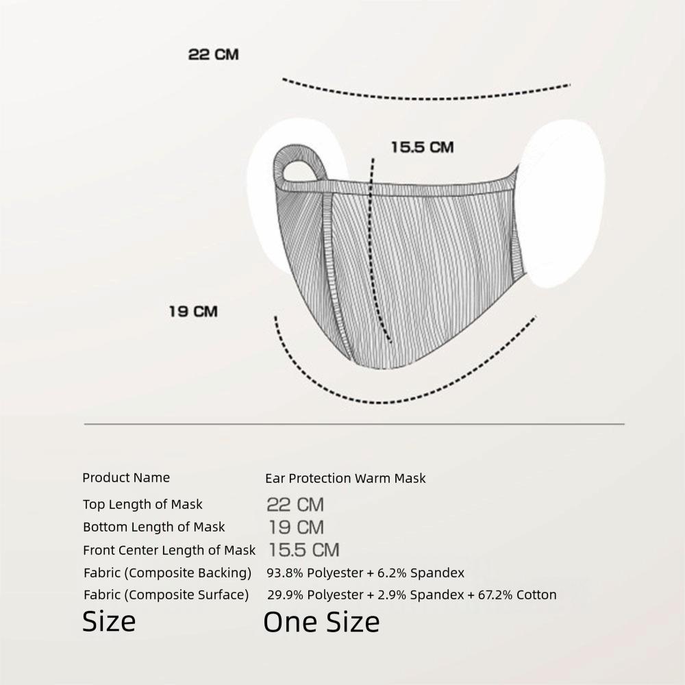 Windproof Mouth Cover Cold-proof Face Mask Fashion 2-in-1 Mask & Earmuffs  for Outdoor Activities