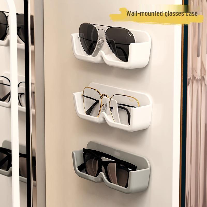 Wall-Mounted Punch-Free Eyeglass Display & Storage Box for Myopia and Sunglasses