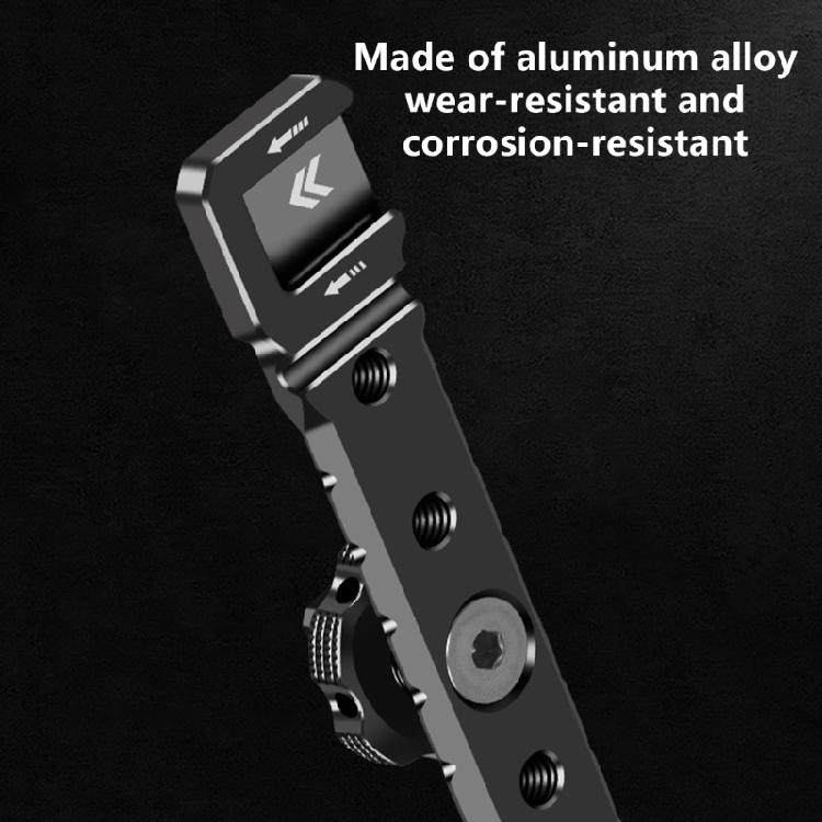 Cold Shoe Mount Bracket Aluminum Extension Bar Plate Double Hot Shoe Adapter for Microphone LED Video Light Stand