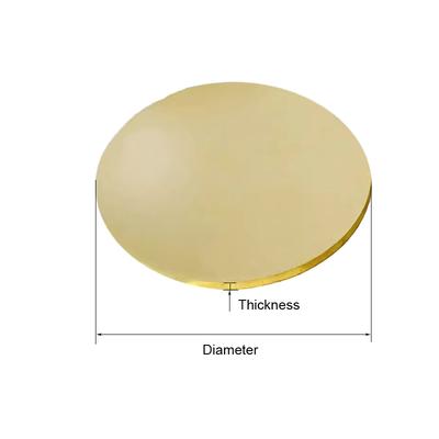 Dia 20mm-100mm H62 Brass Round Plate Circular Flat Sheet Disc CNC Metal Material Thick 0.5mm 0.8mm 1mm 1.5mm 2mm 2.5mm 3mm - 6mm