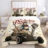 Rockabilly Hip Hop Music Duvet Cover Set with Pillowcase All Season Home Textile Twin Full Queen King Size