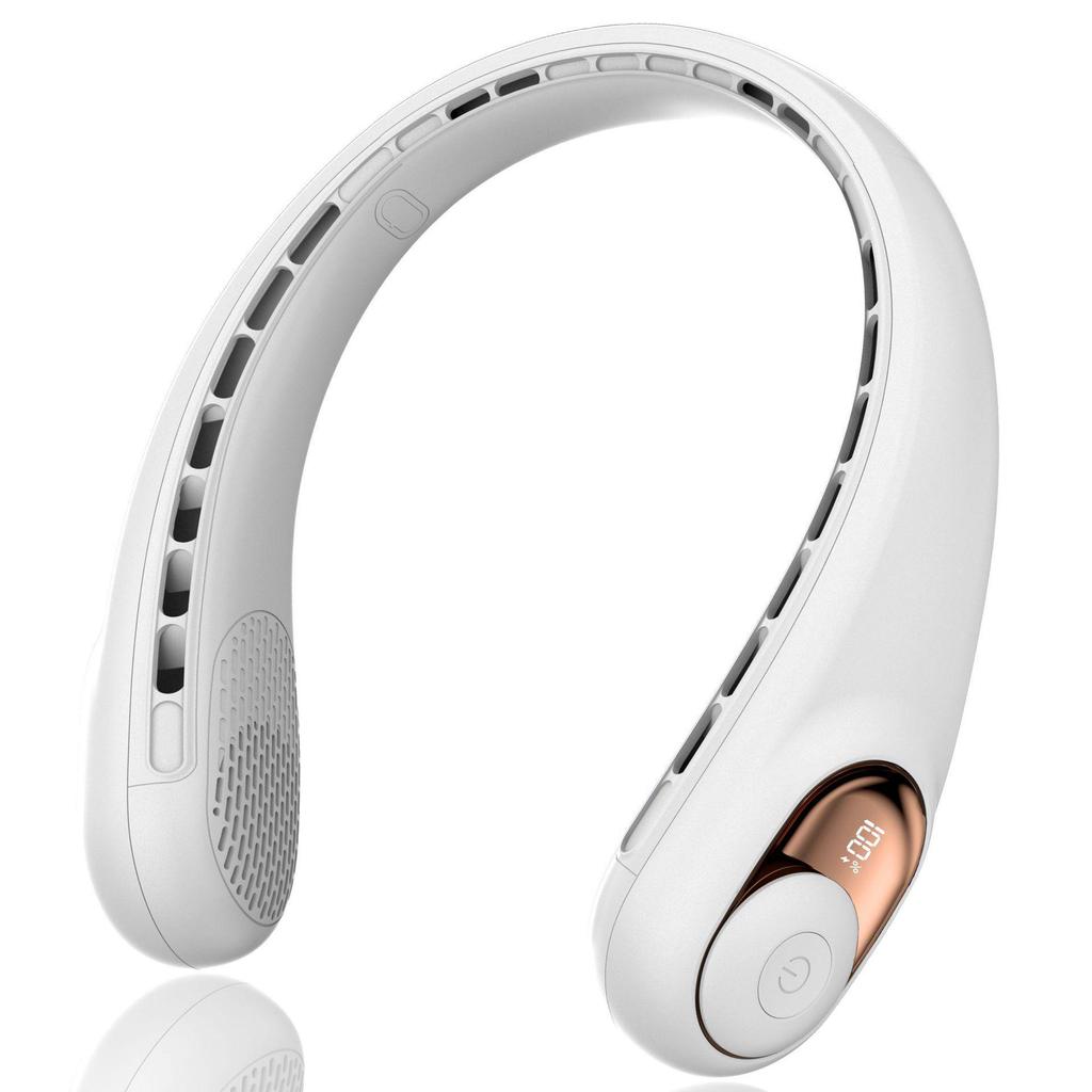 Silent Cooling Neck-Hanging Mini Fan: Rechargeable USB, Long Battery Life