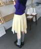 Isjabaibeu Lace Point Unbalanced Skirt - Yellow