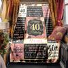 Happy 40Th Birthday Celebration Blanket Personalized Name Soft Comfortable Stylish Blanket Car Blanket Perfect For Travel Camping Outdoor Home