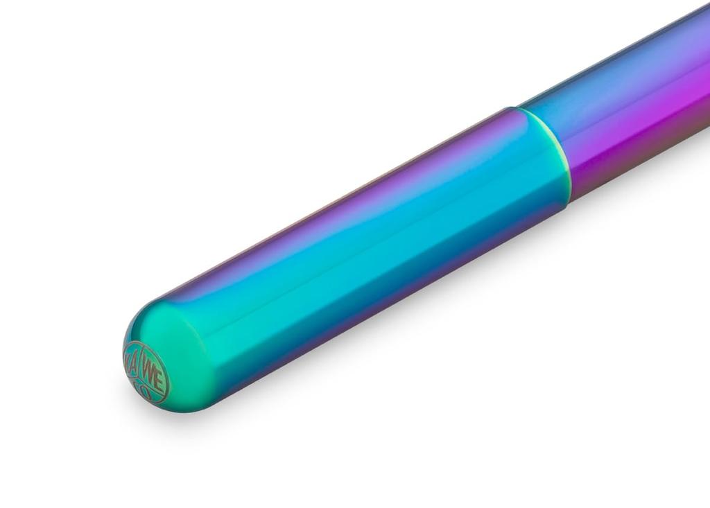 Kaweco Collection Liliput Kolibri I Fountain Premium Rainbow Color Reservoir Pen with Rainbow Steel Nib for Ink Writing EF Nib Pen, Cartridges,