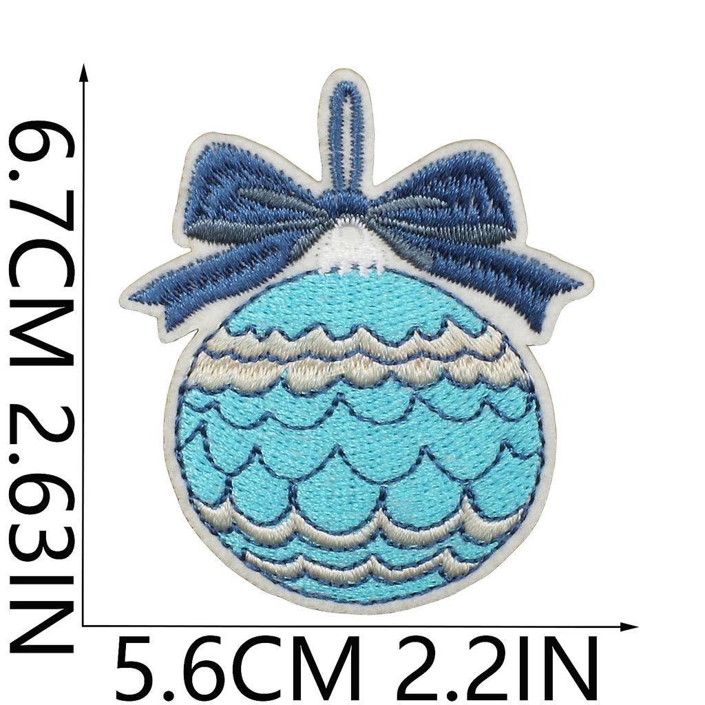 Christmas Theme Embroidery Cloth Sticker Bag Clothes Decoration Snowflake Bell Patch Sticker Gift Computer Embroidery Stamp Ironing