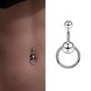 Sztuczny Piercing do Pępka Fałszywy Piercing do Pępka Bez Przekłuwania Pępek Piercing do Pępka Kolczyk do Pępka Klips na Chrząstkę Kolczyki do Ciała