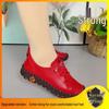 2024 Summer Women's Soft Leather Hand-Stitched Casual Shoes – Comfortable Non-Tiring Fit