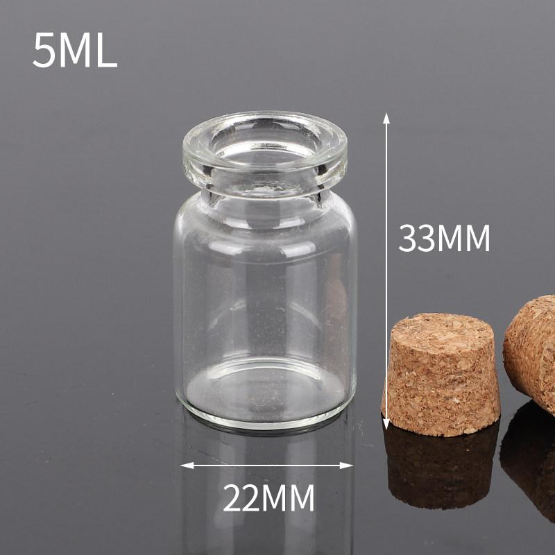 Mini Small Capacity Empty Glass Vial DIY Cork Stopper Wishing Drift Bottle Multi Purpose Household Storage Decoration Products