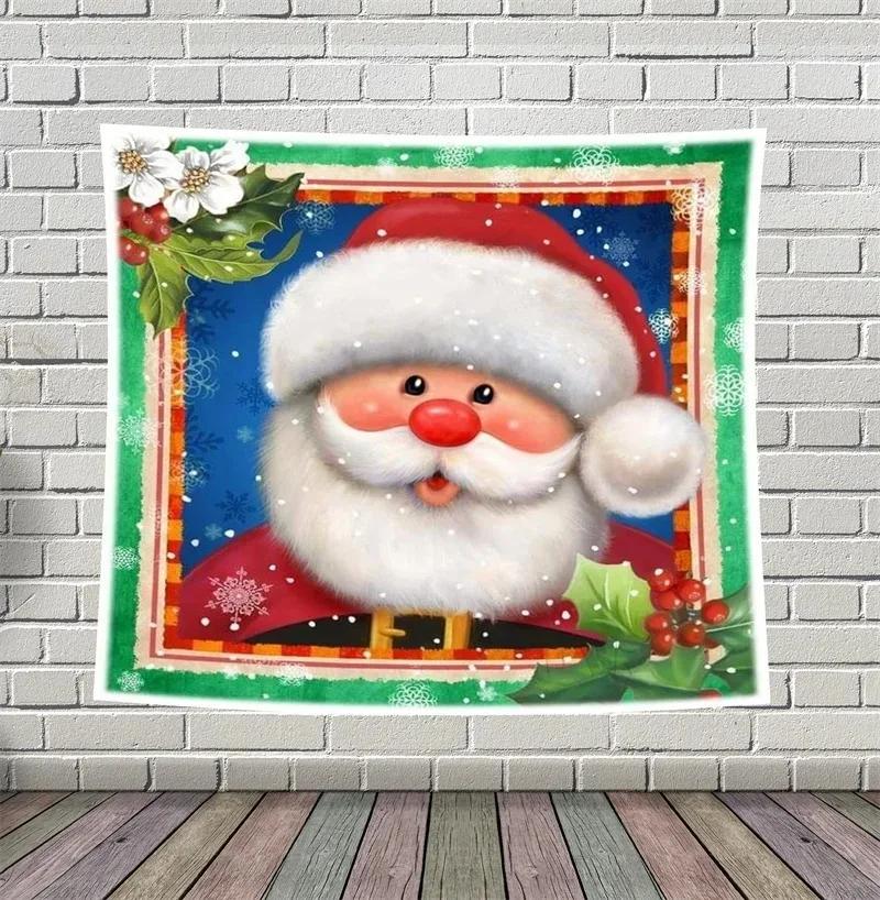 Рождественская тема Рождественский коттедж Гобелен Гостиная Диван Домашний декор — фото 5