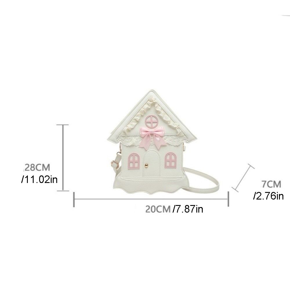 Bow Shoulder Bag Lace Crossbody Purse Cute Mini Box Handbag  Party