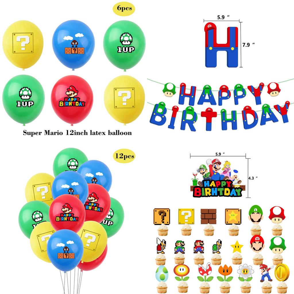 Joyful Super Mario Birthday Decor Increase Party Atmosphere Promote Friendship