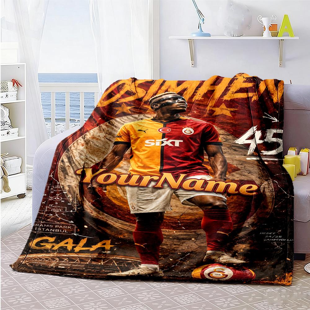 Galatasaray 1 Customize Your Name Blanket Multi-purpose Personalized Blanket Warmthful Decor Throw For Home Decor Picnics Bed Livingroom