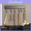 Kitchen Wall Hook Rack With Space Aluminum Material For Kitchen Organization And Utensil Storage