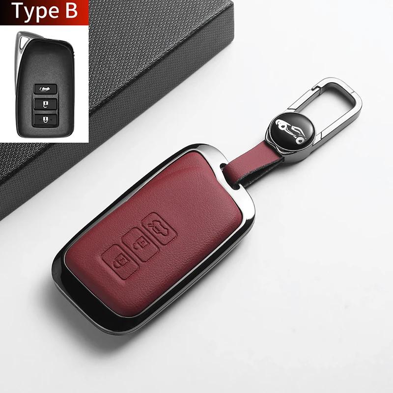 Leather Metal Car Key Case For NX IS RX ES LS GX LX UX GS 200 260 300 350 NX300 ES300 RX350 NX200 Auto Protector Key Shell