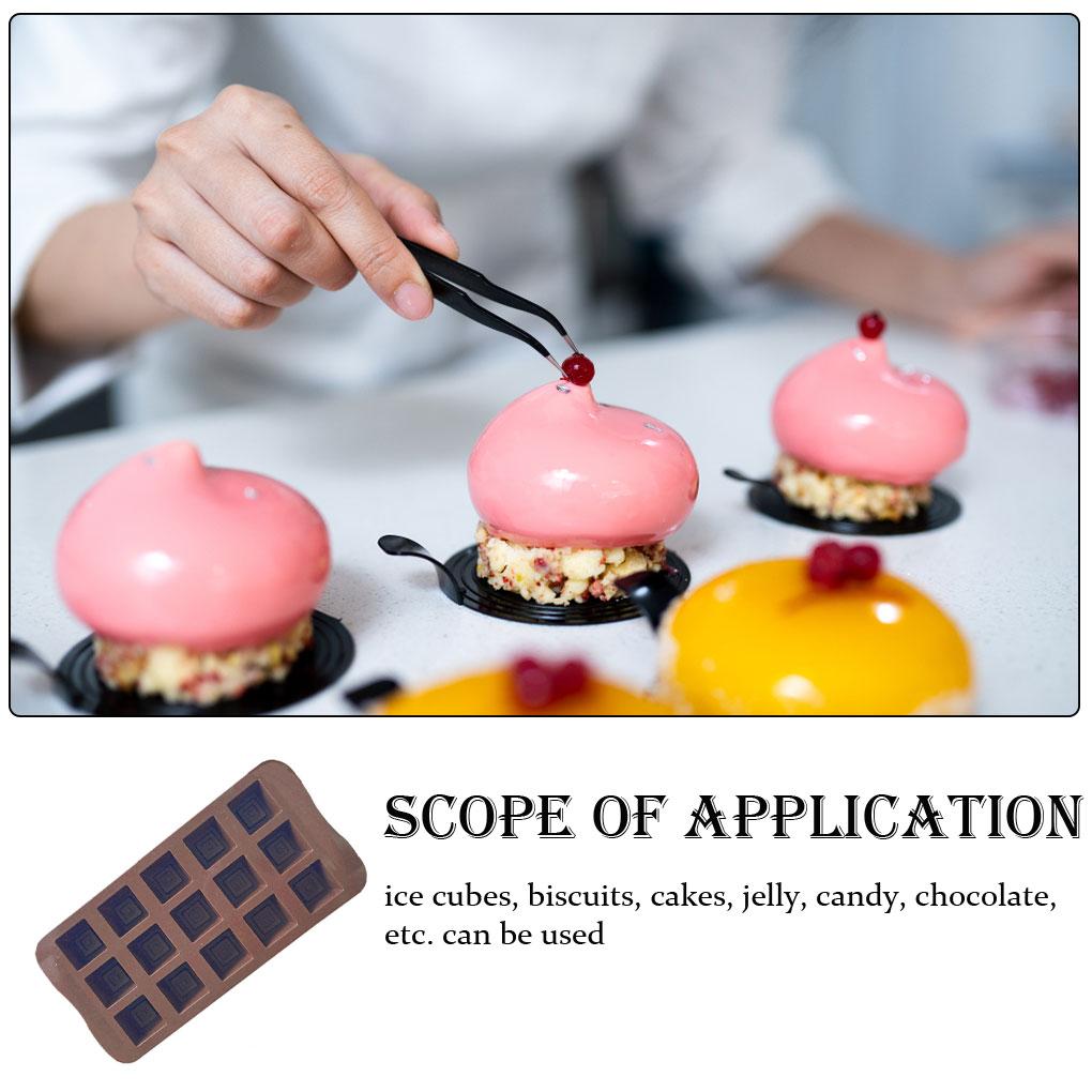 15 Cavity Silicone Chocolate Mold Square Shape Ice Cubes Pastry Soap Candle Mould Bakeware for Party Wedding Home