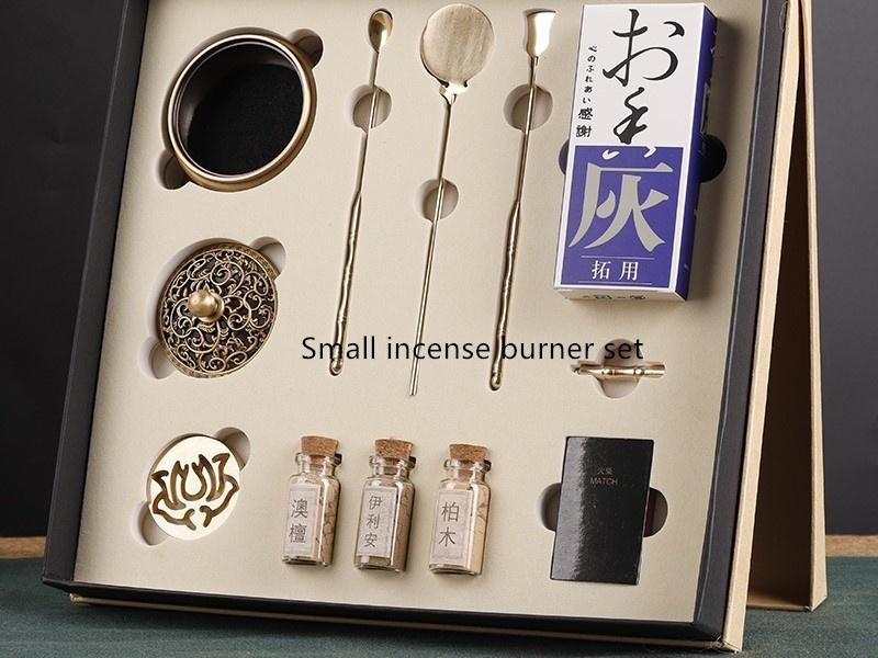 Pure Copper Incense Burner DIY Incense Seal Incense Road Entry Ceramic Set Incense Shovel Incense Spoon Extension Tool Gift Box