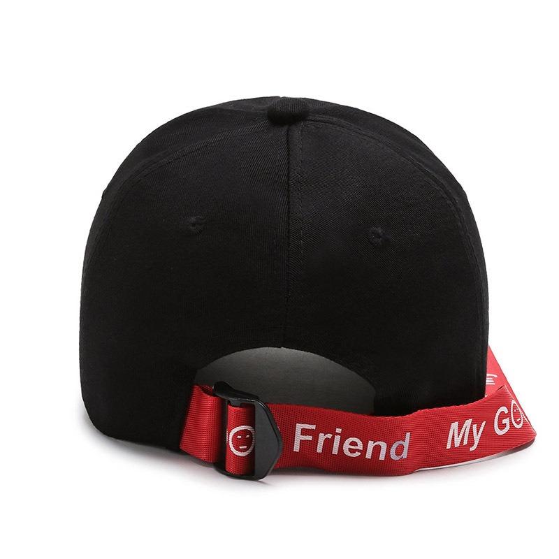 Hat Spring and Autumn New Embroidery Ribbon Baseball Cap Personalized Peaked Hat Outdoor Sun Hat Travel Hat Couple Hat
