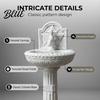 Cabin Scenery Miniature Pedestal Round Sink Vintage Model Decor Bathroom Roman Column Retro Style Dollhouse Furniture Accessory Wash Basin