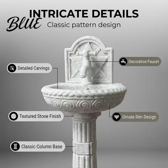 Cabin Scenery Miniature Pedestal Round Sink Vintage Model Decor Bathroom Roman Column Retro Style Dollhouse Furniture Accessory Wash Basin