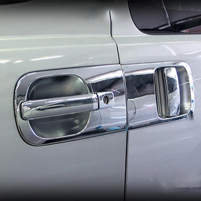 For Hyundai Grand Starex H-1 i800 2018   ABS Chrome Carbon Exterior Side Door Handles door door Bowls Frame Cover Trim