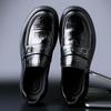 2025 New Men's Leather Shoes Leather Big Head Derby Shoes Business Casual Soft Surface Soft Sole One Pedal Loafers Men