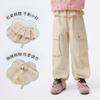 Girls' Cotton Skirt-Panel Cargo Pants
