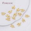 18K Gold Plated 2-row Connectors For Jewelry Making,Brass Connectors For Bracelets Accessories,DIY Necklaces Findings