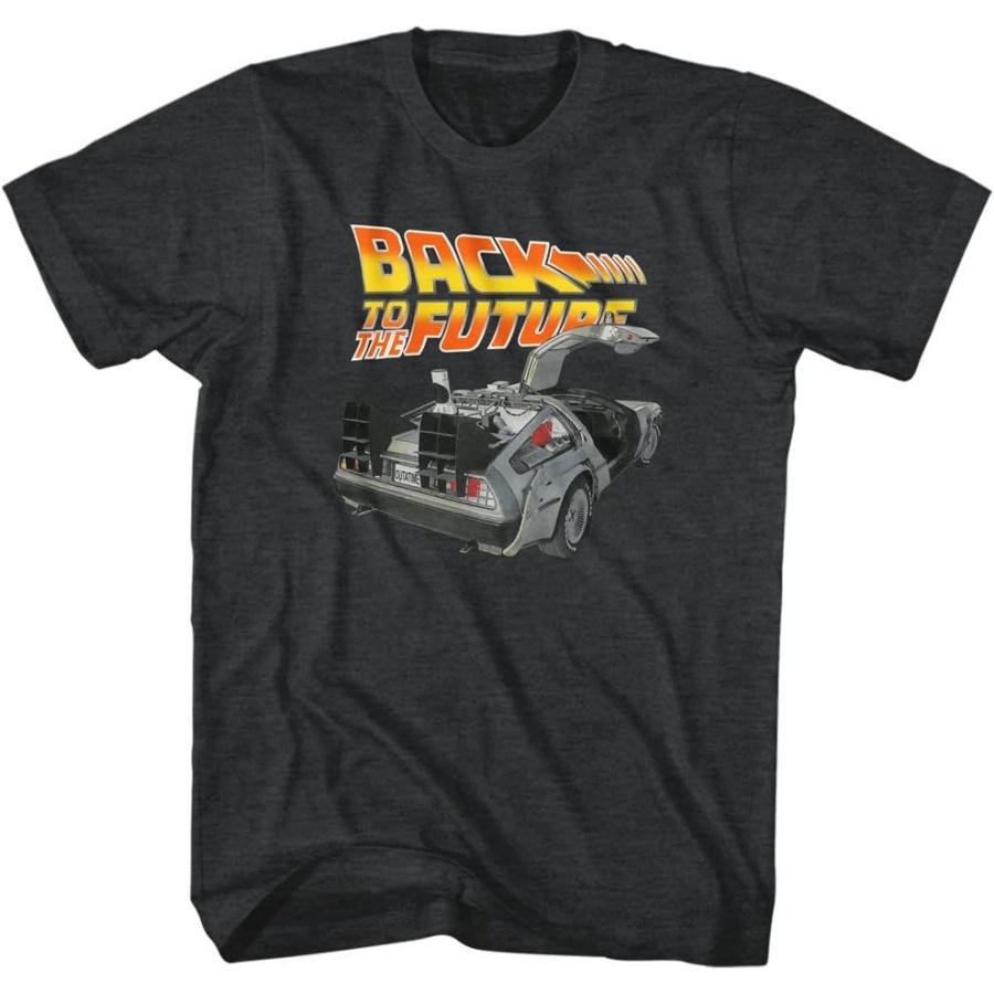 Back To The Future Delorean Car Mens Grey T-Shirt M S