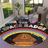 Hey Duggee Round Area Rug,Carpet Rug for Living Room Bedroom Sofa Playroom Decor,Non-slip Floor Mat