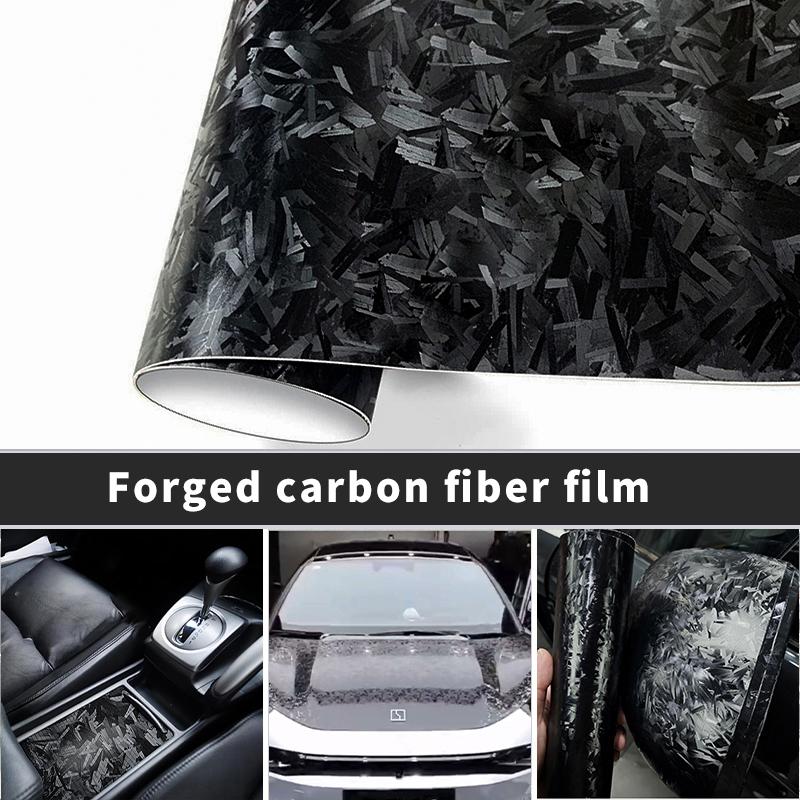 Matt Forged Carbon Fiber Black Vinyl Paper for Car Decal Car Film Covering Wrapping Tools Motorcycle Stickers Vinyls Accessories