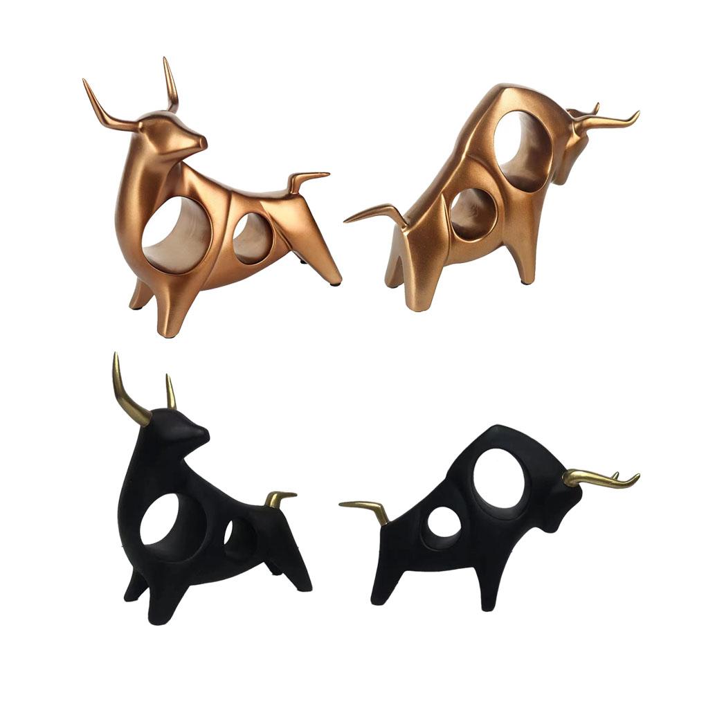 Decoration Home Statue Creatively Model Crafts Animal Bull Sculpture Figurine Collectable Souvenirs Cabinet Supply