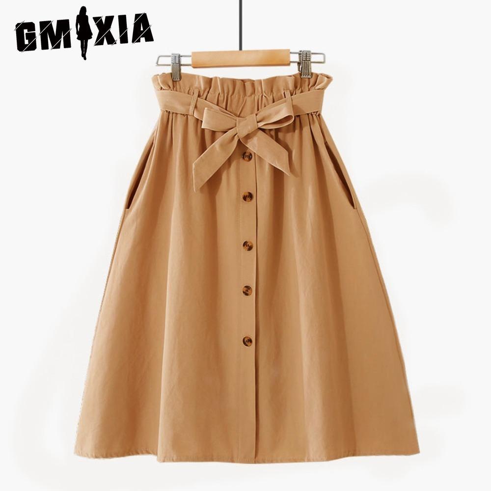 

GMXIA Женская Модная Повседневная Летняя Весенняя Юбка one size хаки