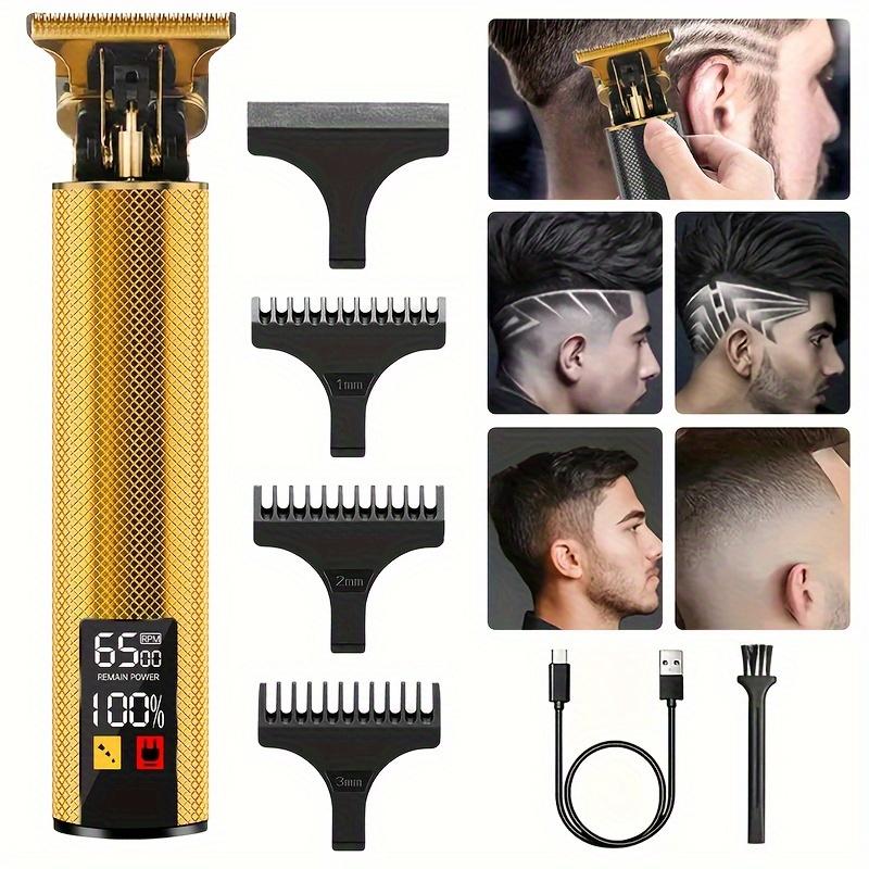 Kit Tondeuses et Tondeuses à Cheveux Professionnelles Vintage, Ensemble Rechargeable Sans Fil pour Coupe de Cheveux et Toilettage pour Hommes, Tondeuse à Barbe Avec