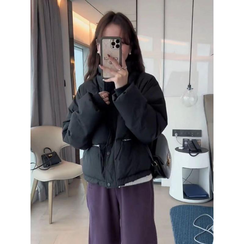 Women S Short Thick Stand Collar Casual Cotton Puffer Jacket