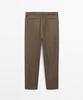 Masimodutti Total Look Linen Herringbone Detail Pants