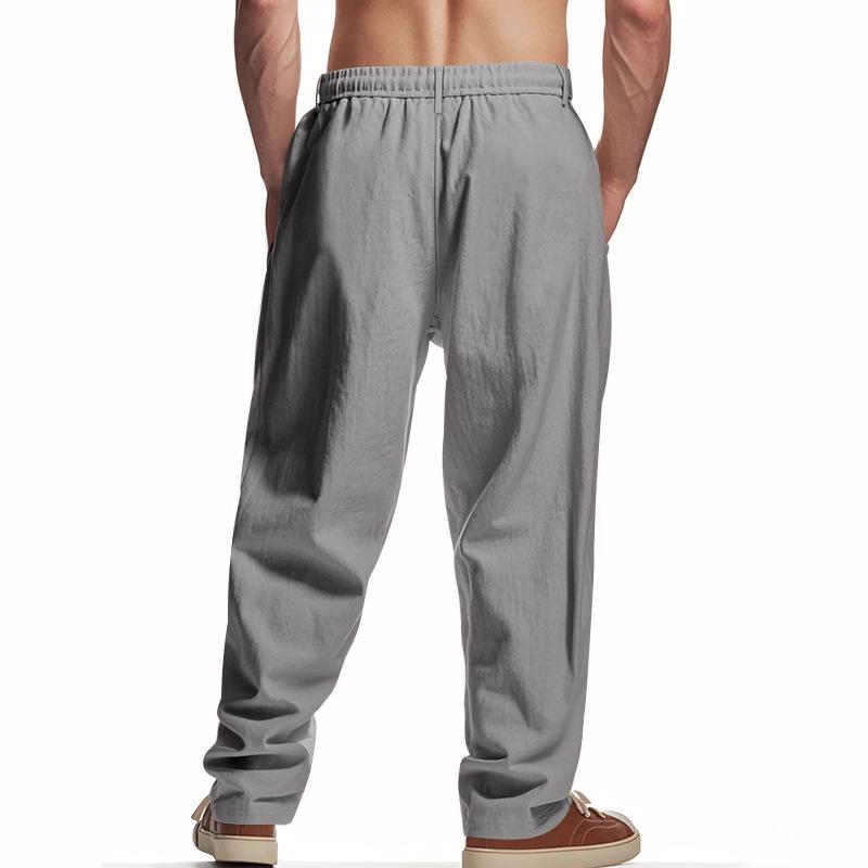 Pantaloni Sport Casual Largi, Respirabili, din Bumbac și In pentru Bărbați - Colecția Primăvară/Vară 2026