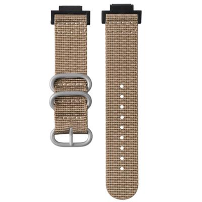 Replacement Watch Band for Casio Series Nylon Canvas Material Unisex Buckle [SQHYWJ] G-SHOCK GA-110 (Silver Khaki)