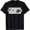 Unisexs Casual Black T Shirt For Summer Featuring A Bohemian Tattoo Ar Vintage Stretched Slightly Breathable