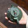 Yixing Zisha Handmade Green Clay 'Ruiqingyun Hidden Dragon' Teapot