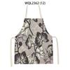 Retro Flowers Plant Pattern Aprons Home Baking Cooking Kitchen Aprons for Women Men Outdoor Garden Cleaning Aprons