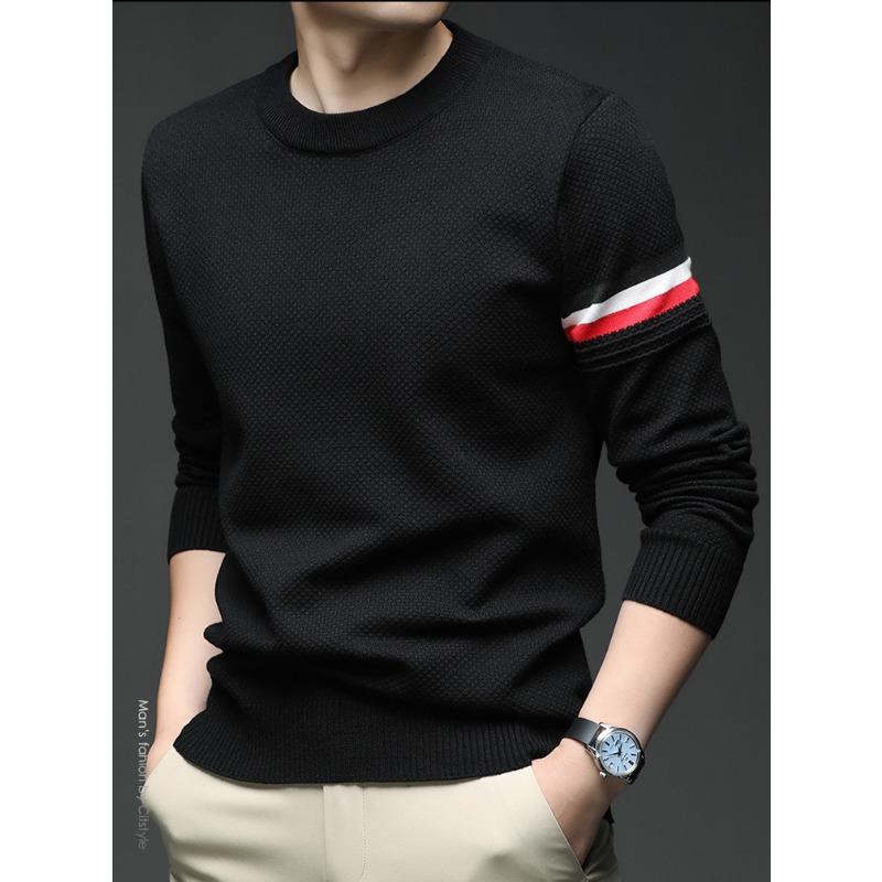 Men Fashion Casual Thick Knitted Pullover Warm Bottoming Sweater Top