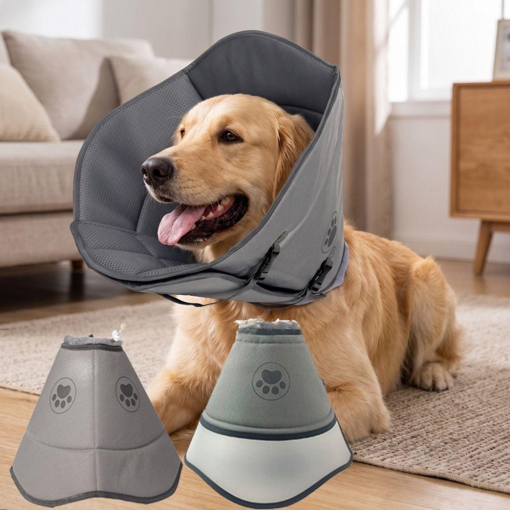 Soft Cotton Dog Neck Cone Comfortable Fit Wound Recovery Sleeve Dog Elizabeth Collar Rashes