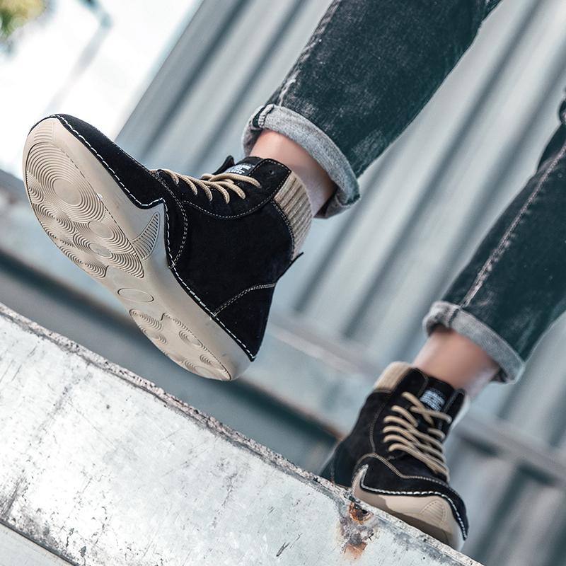 Büyük boy el yapımı bölünmüş deri ayakkabı erkek mokasen ayakkabıları rahat yarım çizmeler erkekler için rahat ayakkabılar mokasen erkek ayakkabıları