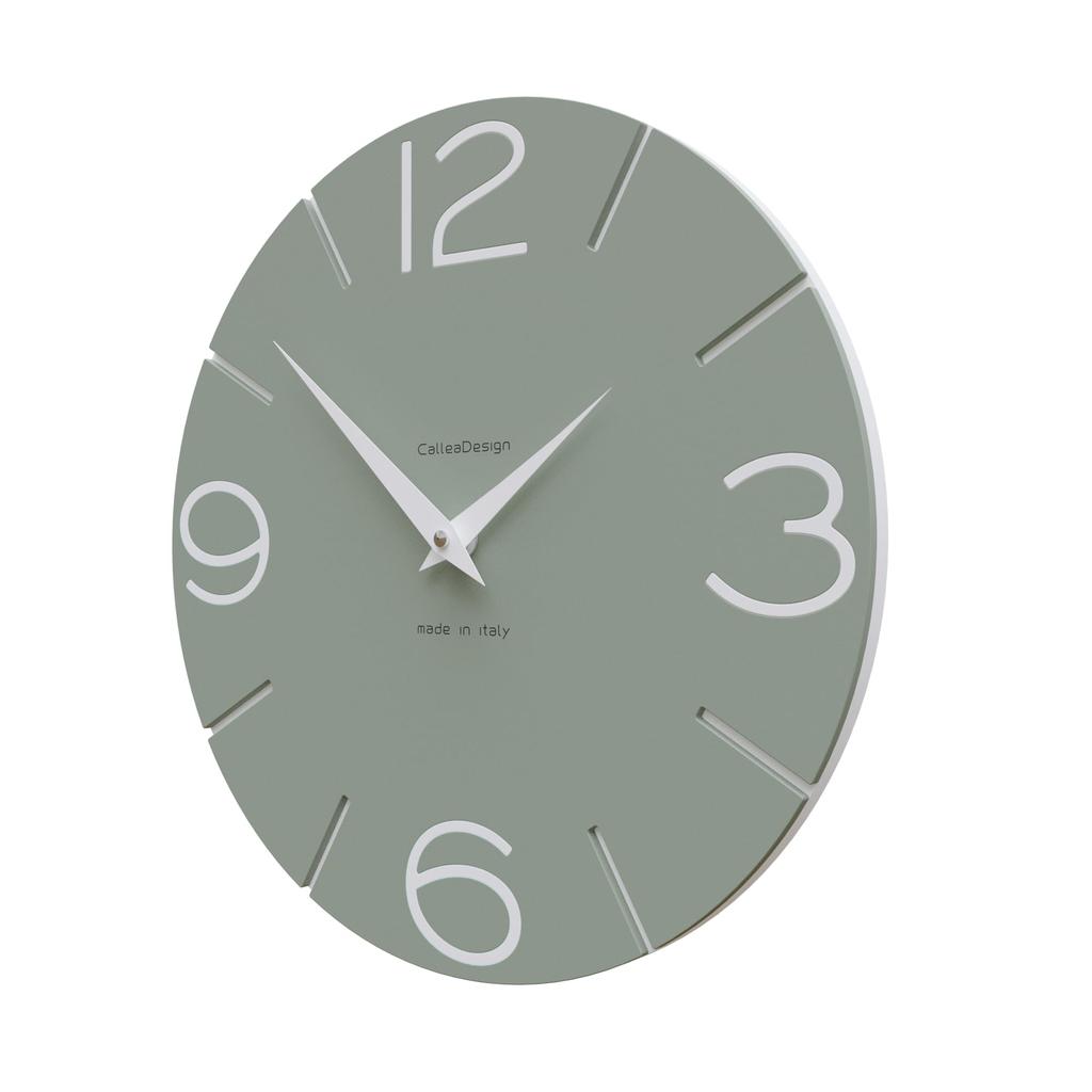 CalleaDesign SMILE Wall Clock Sage White