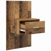 Nightstand Set of 2 Reclaimed Wood Look 50 x 32.5 x 80 cm Particleboard