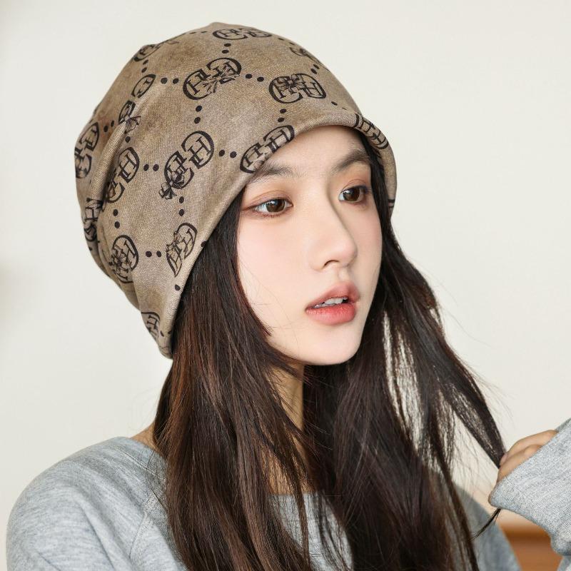 Large Cashmere Twist Hat Women's Autumn and Winter Changeable Scarf Warm Windproof Thickened Neck Cover
